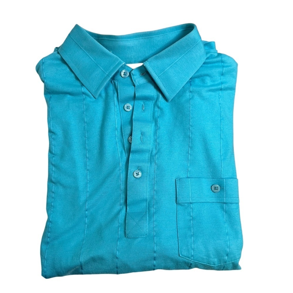London Fog Vintage Men’s L Short Sleeve Blue Polo Shirt